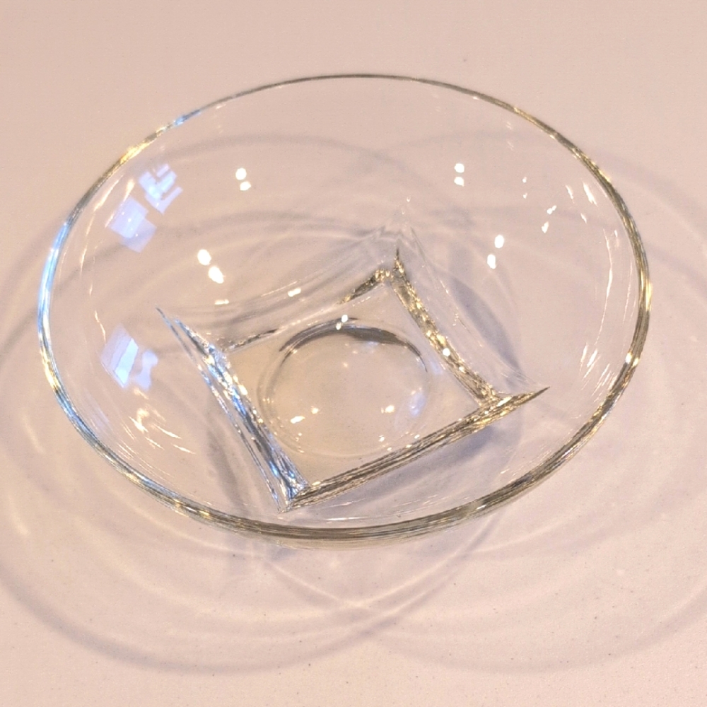 Vintage Hazel Atlas Colonial Square Glass Bowl. 6" Diameter